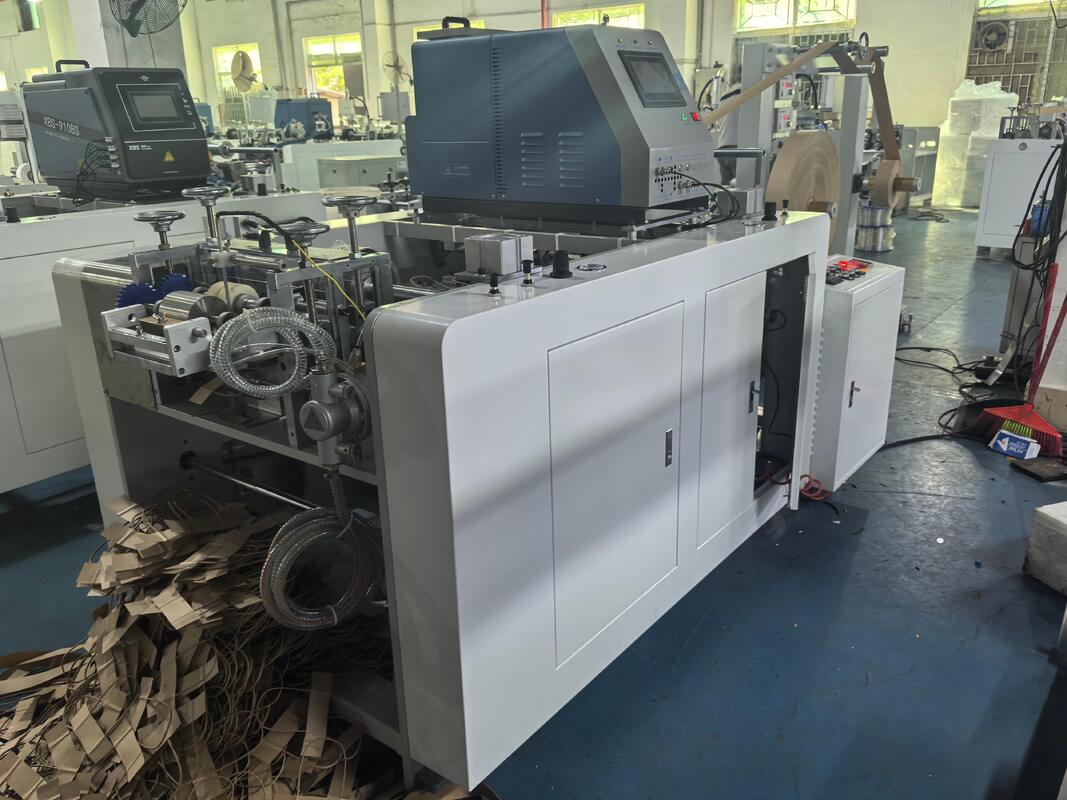 Automatic 10F Water Glue Twisted Paper Handle Making Machine Precise Control Strong Bonding For Paper Bag Handles