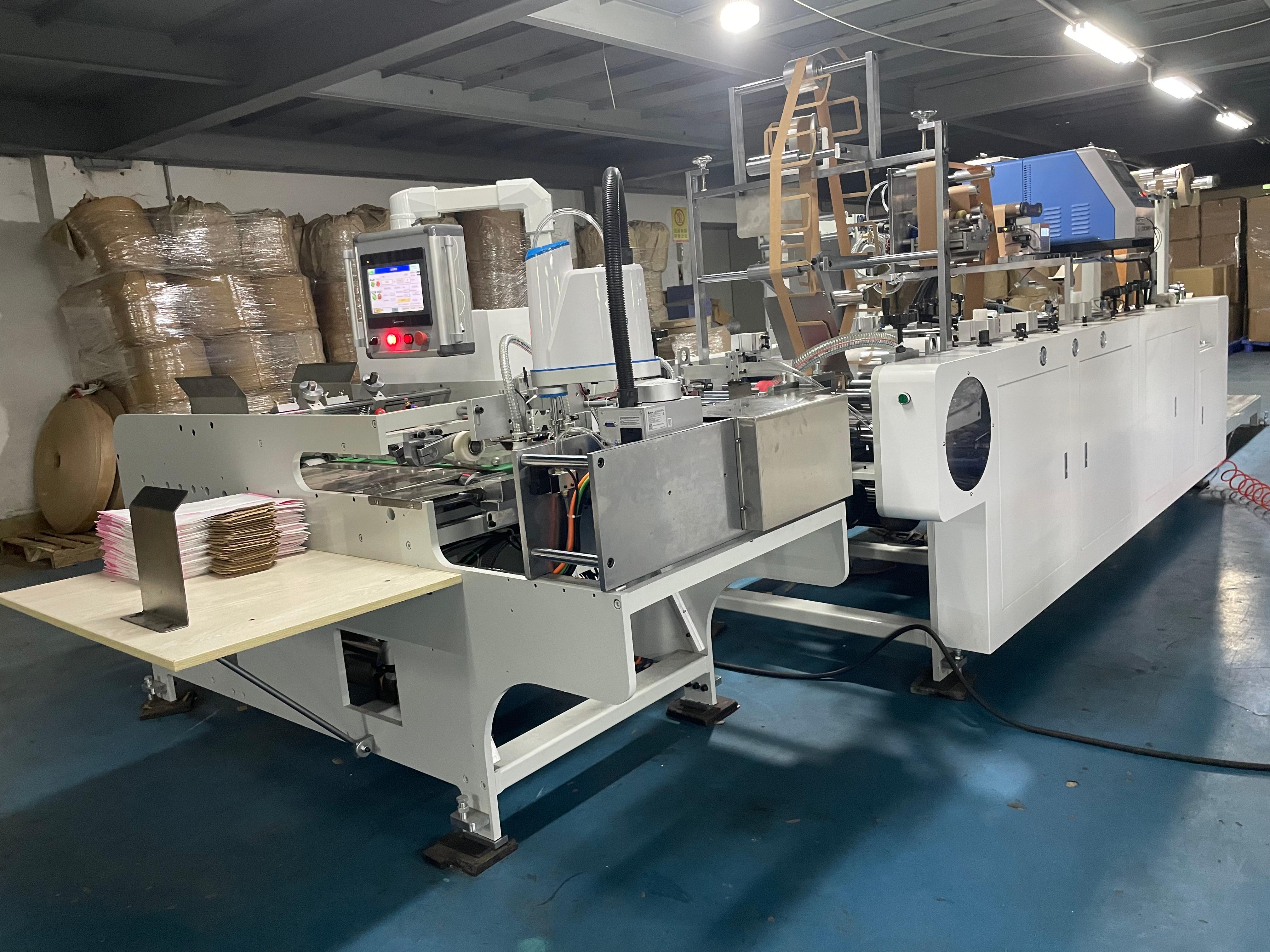 High Efficiency 888 Automatic Flat Paper Handle Pasting Machine Stable Output Strong Adhesion For Paper Handle Production Line